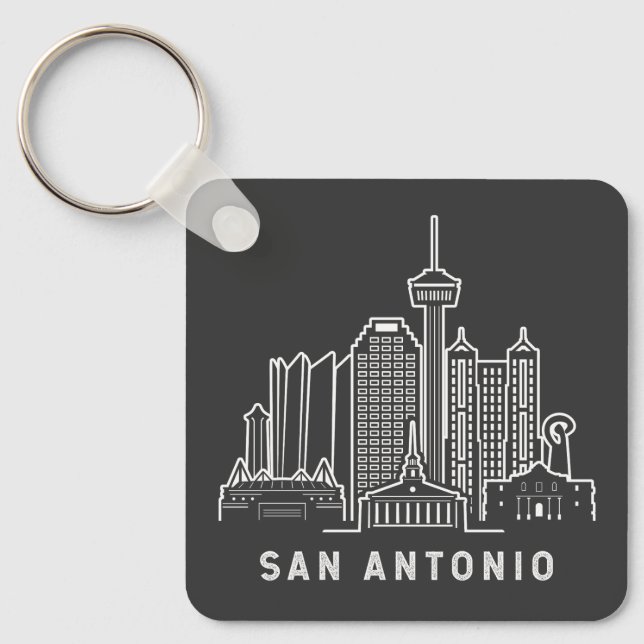 San Antonio Texas Key Ring (Front)