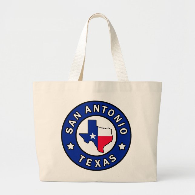 San Antonio Texas Large Tote Bag (Front)