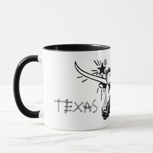 San Antonio Texas Longhorn Ceramic Mug (Left)