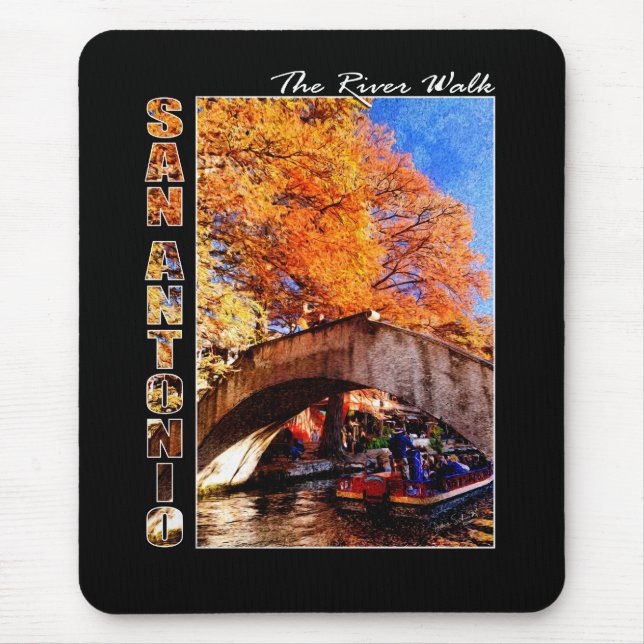 San Antonio, Texas:  River Walk Bridge Mouse Pad (Front)
