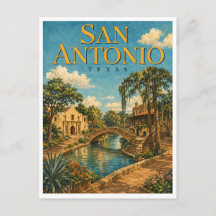 San Antonio Texas River Walk GeoSaga Postcard