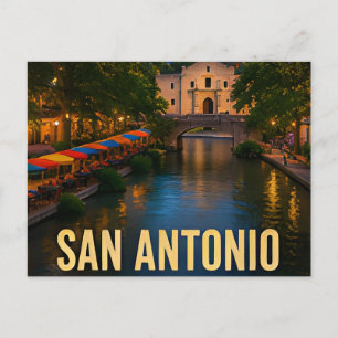 San Antonio Texas River Walk Travel Gift Postcard