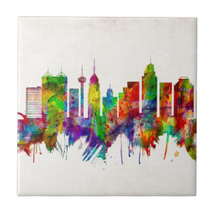 San Antonio Texas skyline Ceramic Tile
