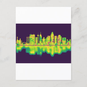 San Antonio Texas skyline Invitation Postcard