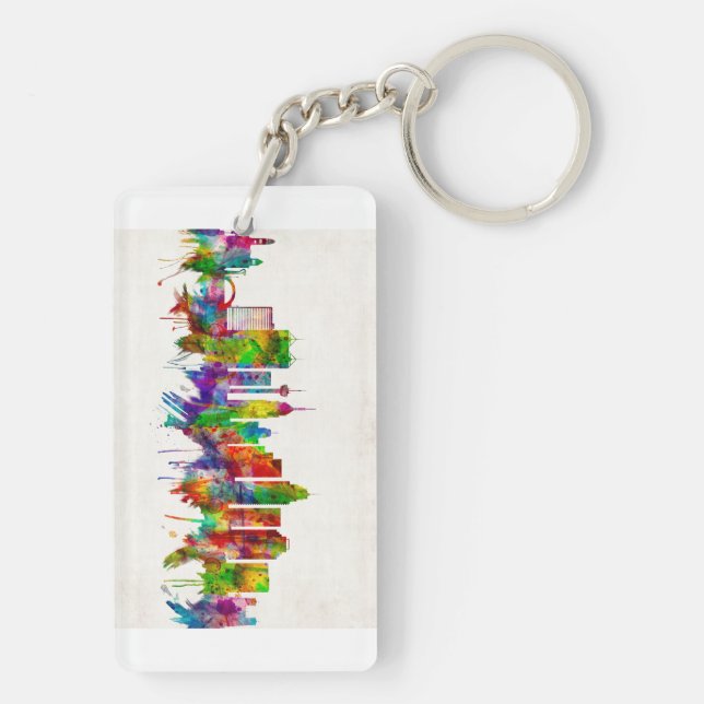 San Antonio Texas skyline Key Ring (Back)