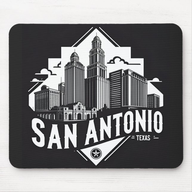 San Antonio Texas skyline Mouse Pad (Front)