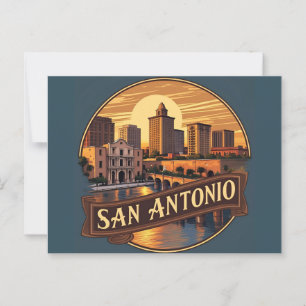San Antonio Texas skyline Postcard