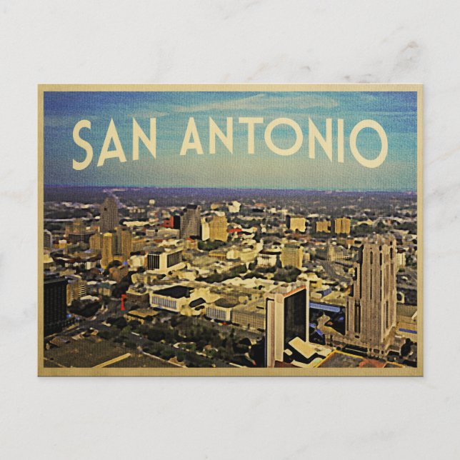 San Antonio Texas Skyline Postcard (Front)