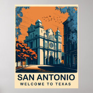 San Antonio, Texas, Travel Poster