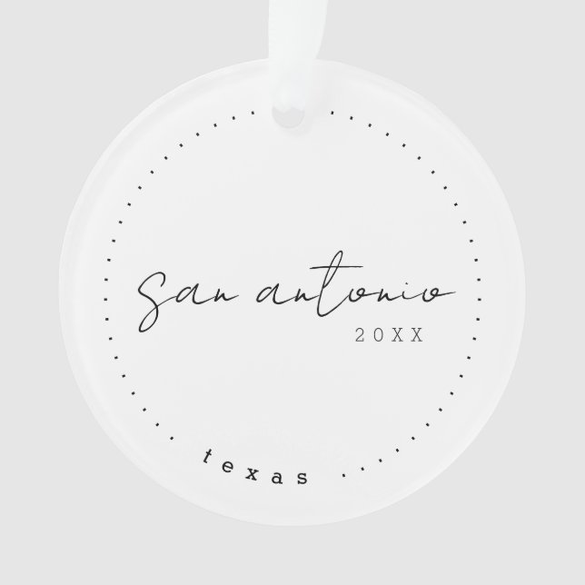 San Antonio Texas TX Travel United States Simple Ornament (Front)