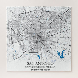 San Antonio Texas USA City Travel City Map  Jigsaw Puzzle