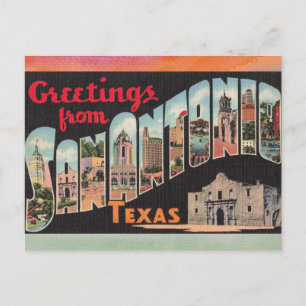 San Antonio Texas Vintage Travel Postcard