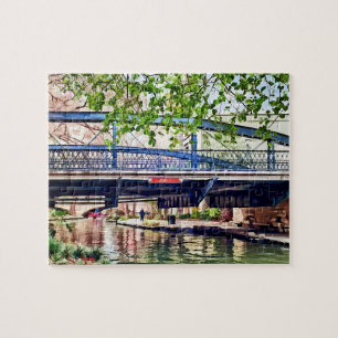 San Antonio TX - Bridge on Paseo Del Rio Jigsaw Puzzle
