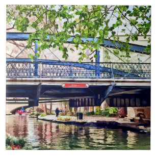 San Antonio TX - Bridge on Paseo Del Rio Tile