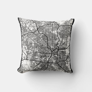 San Antonio USA City Map Cushion