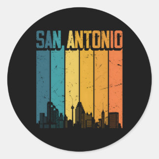 San Antonio Usa Skyline San Antonio Classic Round Sticker