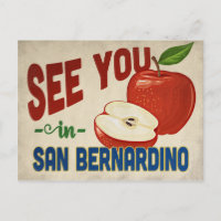 San Bernardino California Apple - Vintage Travel