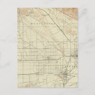 San Bernardino quadrangle showing San Andreas Rift Postcard