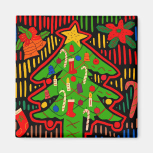 San Blas Island Christmas Tree Mola Magnet