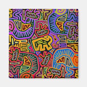 San Blas Island Mola Collage Magnet
