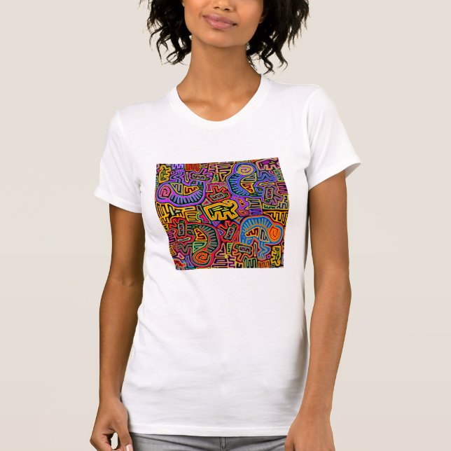 San Blas Island Mola Collage T-Shirt (Front)