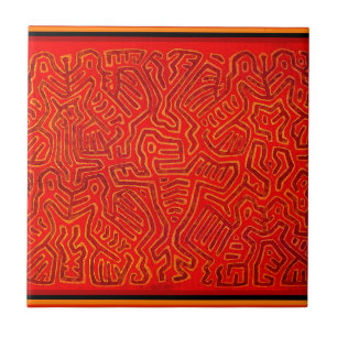 San Blas Island Mola Spirits Tile