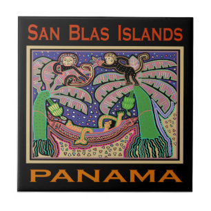 San Blas Islands Panama Mola Ceramic Tile