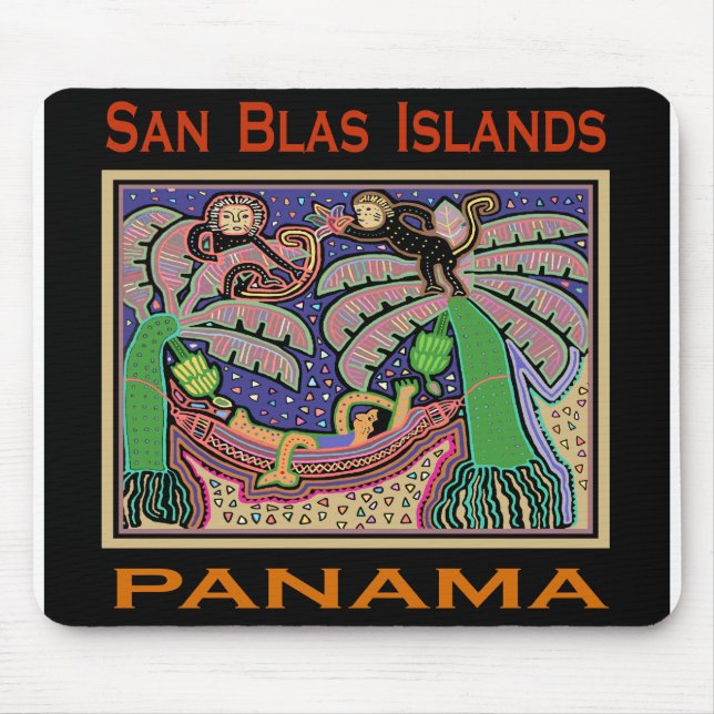 San Blas Islands Panama Mola Mouse Pad (Front)