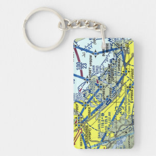 San Carlos Airport chart / taxi diagram Key Ring