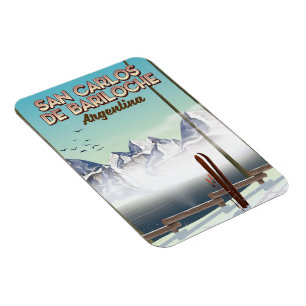 San Carlos de Bariloche Ski travel poster Magnet