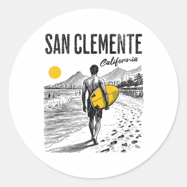 San Clemente _2  Classic Round Sticker (Front)