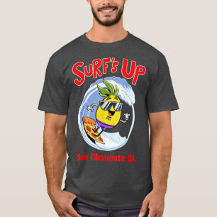 San Clemente Beach Surf for Kids Pineapple Surfing T-Shirt