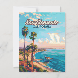 San Clemente California Beach Orange County Card