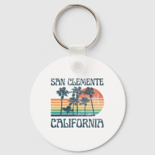 San Clemente California Beach Summer Vacation Vint Key Ring