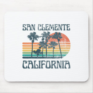 San Clemente California Beach Summer Vacation Vint Mouse Pad