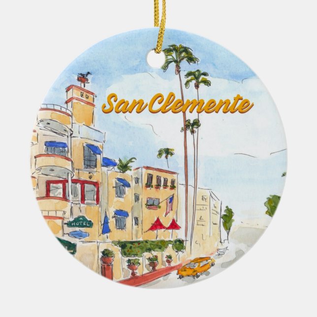 San Clemente California  Ceramic Ornament (Front)