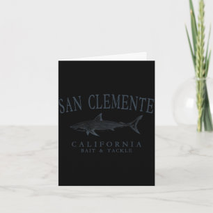 San clemente california vintage shark slate art card