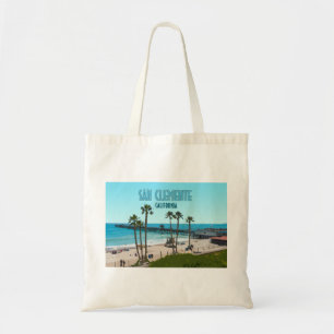 San Clemente Pier Beach California Vintage Tote Bag