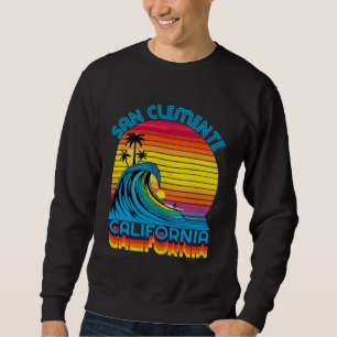 San Clemente Retro Throwback Surf & Beach Souvenir Sweatshirt