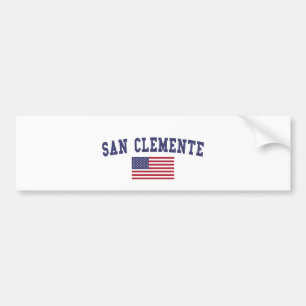 San Clemente US Flag Bumper Sticker