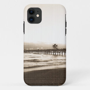 San Clemete pier California beach vintage photo iPhone 11 Case