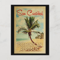 San Cristobal Palm Tree Vintage Travel