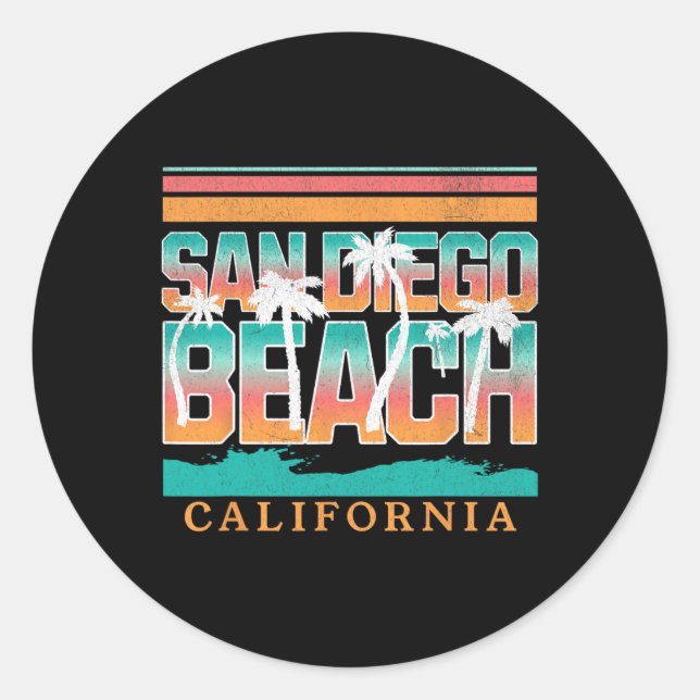 San Diego _1  Classic Round Sticker (Front)
