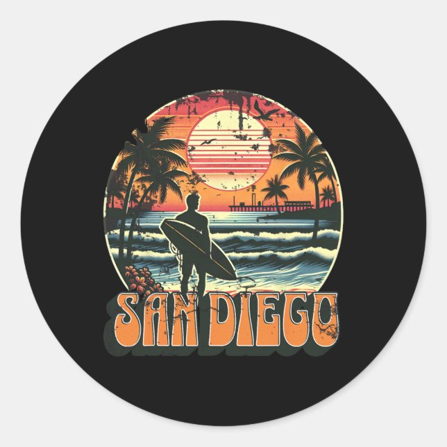 San Diego _2  Classic Round Sticker (Front)