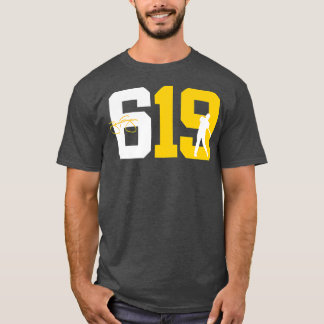 San Diego 619 Area Code Baseball Inspired  T-Shirt