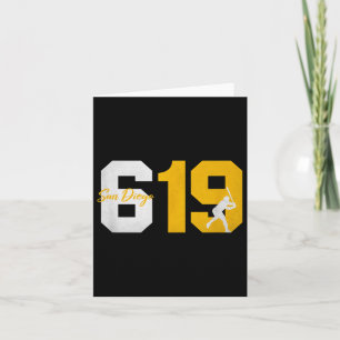 San Diego 619 Vintage 90s Baseball Player Silhouet Card