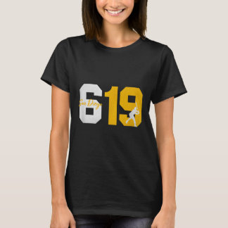 San Diego 619 Vintage 90s Baseball Player Silhouet T-Shirt