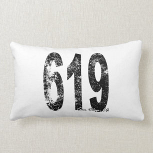 San Diego Area Code 619 Lumbar Cushion