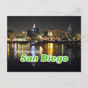 San Diego at Night Postcard