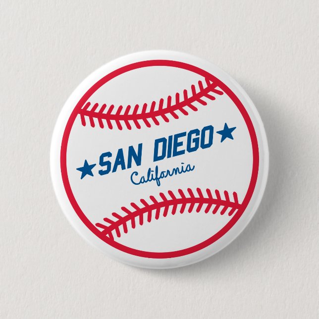 San Diego Baseball 6 Cm Round Badge (Front)